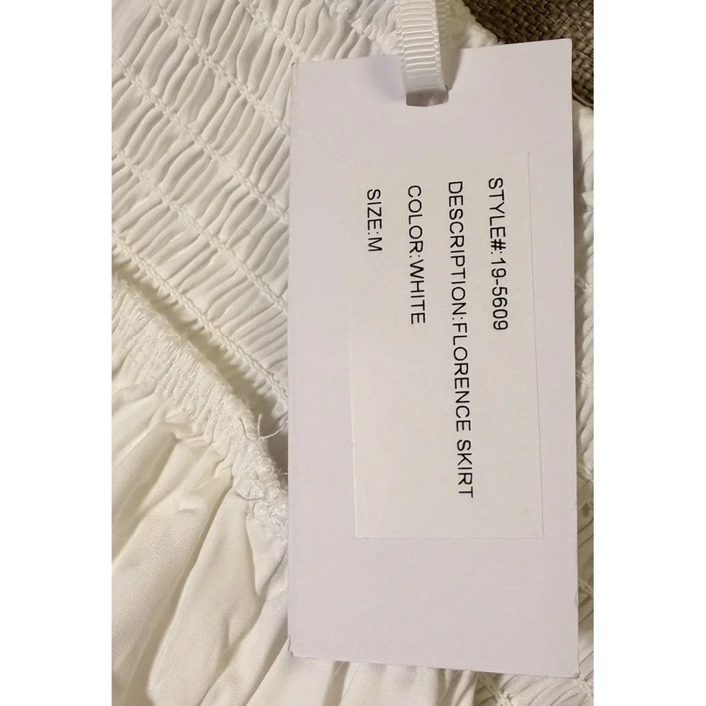 Torn by Ronny Kobo Florence Bubble Mini Skirt White Cotton NWT‎ Medium